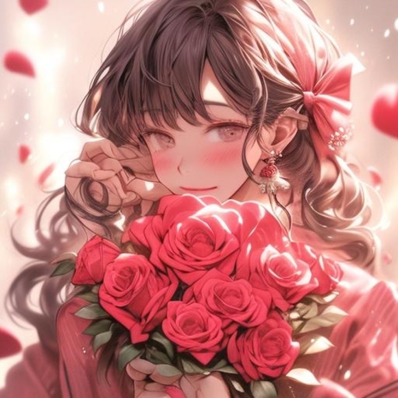 Elegant Red Rose Bouquet Art Print - Picture 1 of 1